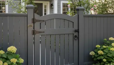 Custom gate and fence installation by Chop Chop Landscaping in Cambridge, MA for secure, stylish entryway