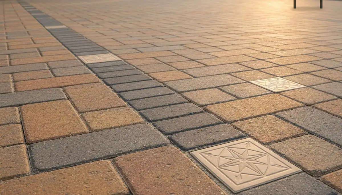 Decorative driveway paver border and edging with soldier course design in Cambridge, MA