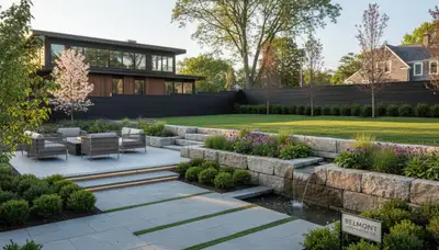 Cambridge, MA landscaping design team creating a custom outdoor space for a residential property