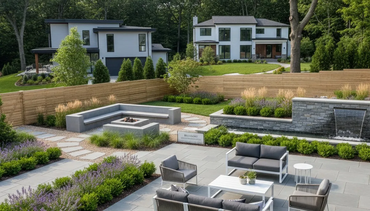 Landscaping crew in Cambridge, MA creating a custom residential garden design