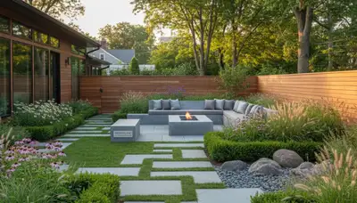 Landscaping team in Cambridge, MA providing professional landscape design services