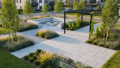 Cambridge, MA landscaping design team creating a custom outdoor living space