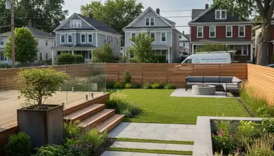 Landscaping team serving Cambridge, MA with professional landscape design services