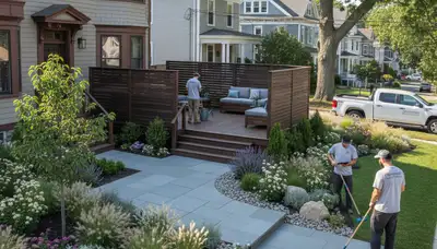Landscape design service in Cambridge, MA for residential outdoor spaces