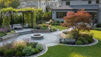 Landscaping team in Cambridge, MA providing professional landscape design services