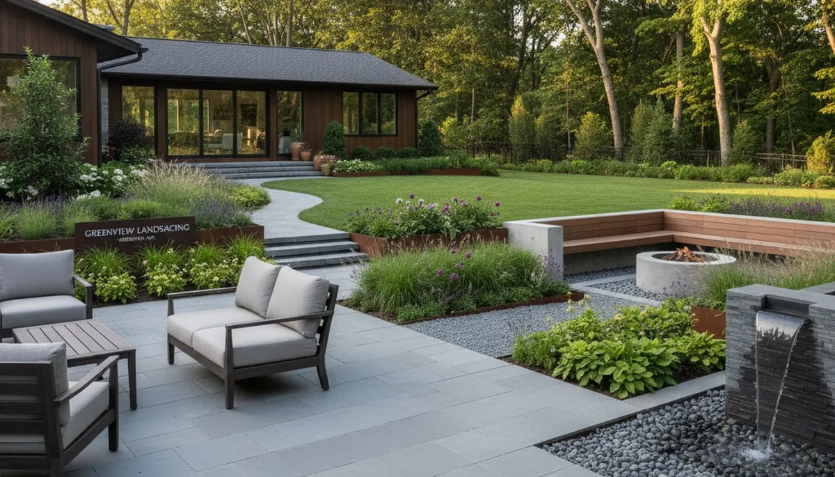 Landscaping team in Cambridge, MA designing and maintaining a professional outdoor landscape