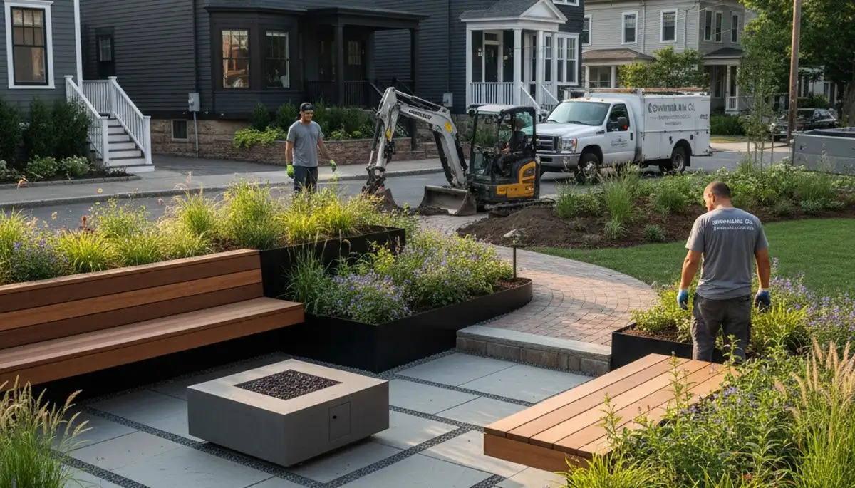 Landscaping design service in Cambridge, MA for a residential outdoor space
